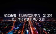定位策略,打造精准影响力,定位策略,精准打造影响力之巅