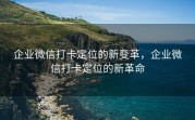 企业微信打卡定位的新变革，企业微信打卡定位的新革命