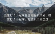 微信打卡小程序变身橙色新风尚，微信打卡小程序，橙色新风尚之选