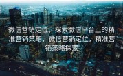 微信营销定位，探索微信平台上的精准营销策略，微信营销定位，精准营销策略探索