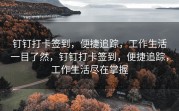 钉钉打卡签到，便捷追踪，工作生活一目了然，钉钉打卡签到，便捷追踪，工作生活尽在掌握
