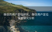 微信的用户定位研究，微信用户定位深度研究分析