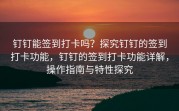 钉钉能签到打卡吗？探究钉钉的签到打卡功能，钉钉的签到打卡功能详解，操作指南与特性探究