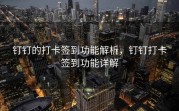 钉钉的打卡签到功能解析，钉钉打卡签到功能详解