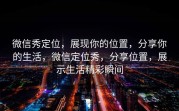 微信秀定位，展现你的位置，分享你的生活，微信定位秀，分享位置，展示生活精彩瞬间