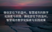 微信定位下的温州，智慧城市的数字化探索与实践，微信定位下的温州，智慧城市数字化探索与实践成果