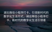 湖北微信小程序打卡，引领新时代的数字化生活方式，湖北微信小程序打卡，新时代的数字化生活引领者