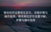 微信如何设置相互定位，详细步骤与操作指南，微信相互定位设置详解，步骤与操作指南