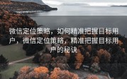 微信定位策略，如何精准把握目标用户，微信定位策略，精准把握目标用户的秘诀