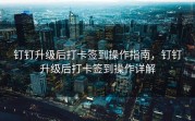 钉钉升级后打卡签到操作指南，钉钉升级后打卡签到操作详解