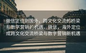 微信定位到国外，跨文化交流的桥梁与数字营销的机遇，微信，海外定位成跨文化交流桥梁与数字营销新机遇