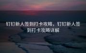 钉钉新人签到打卡攻略，钉钉新人签到打卡攻略详解