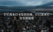 钉钉周末打卡签到攻略，钉钉周末打卡签到指南
