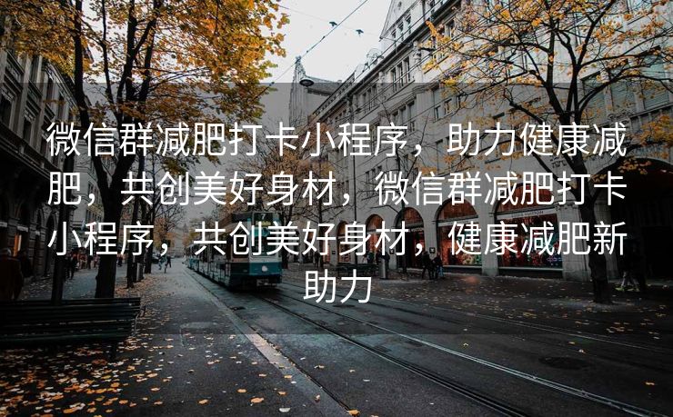 微信群减肥打卡小程序，助力健康减肥，共创美好身材，微信群减肥打卡小程序，共创美好身材，健康减肥新助力