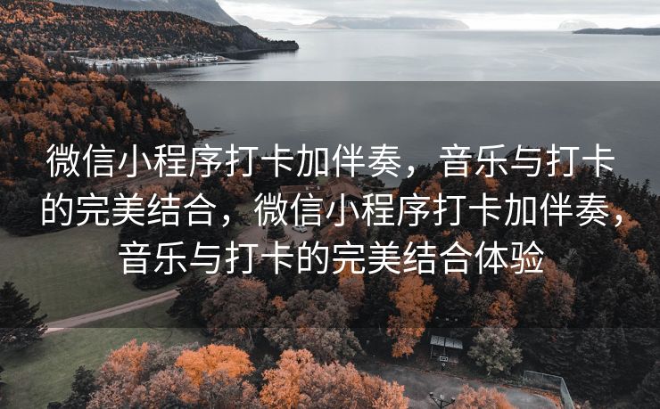 微信小程序打卡加伴奏，音乐与打卡的完美结合，微信小程序打卡加伴奏，音乐与打卡的完美结合体验