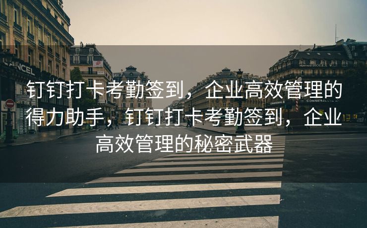 钉钉打卡考勤签到，企业高效管理的得力助手，钉钉打卡考勤签到，企业高效管理的秘密武器