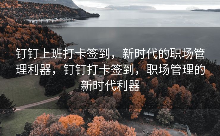 钉钉上班打卡签到，新时代的职场管理利器，钉钉打卡签到，职场管理的新时代利器
