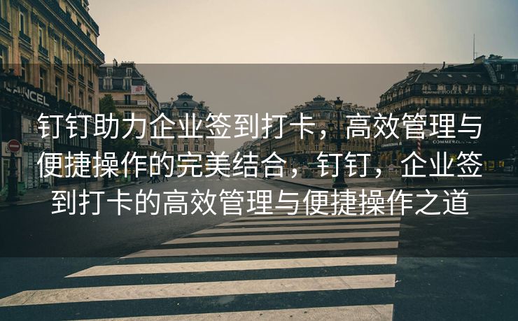 钉钉助力企业签到打卡，高效管理与便捷操作的完美结合，钉钉，企业签到打卡的高效管理与便捷操作之道
