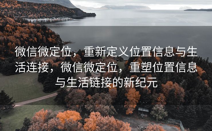 微信微定位，重新定义位置信息与生活连接，微信微定位，重塑位置信息与生活链接的新纪元