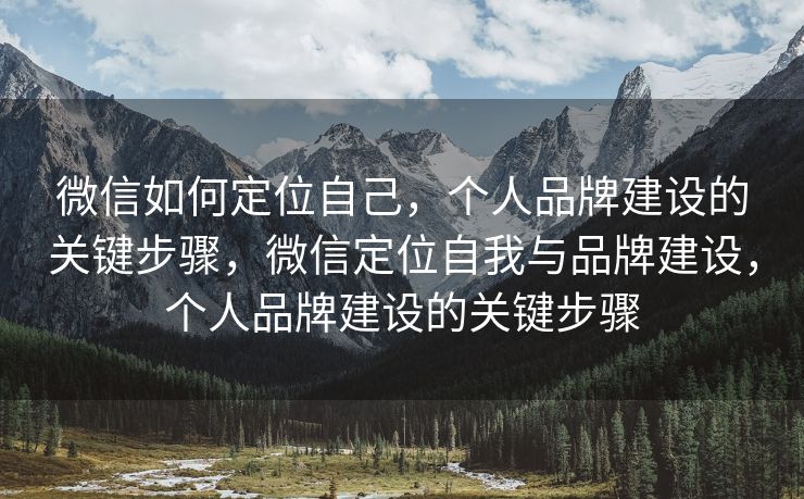 微信如何定位自己，个人品牌建设的关键步骤，微信定位自我与品牌建设，个人品牌建设的关键步骤