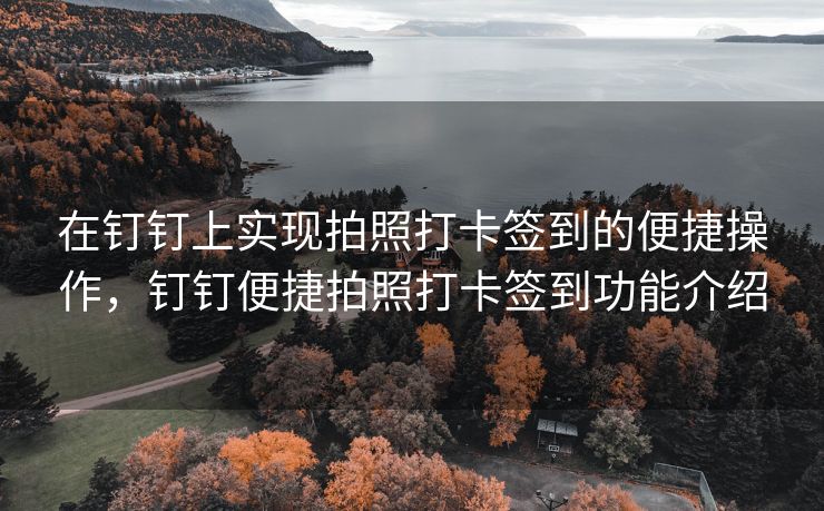 在钉钉上实现拍照打卡签到的便捷操作，钉钉便捷拍照打卡签到功能介绍
