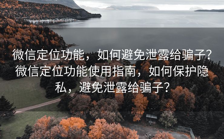 微信定位功能，如何避免泄露给骗子？微信定位功能使用指南，如何保护隐私，避免泄露给骗子？